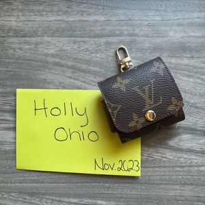 Handmade Apple AirPods Pro Case made with Recycled Louis Vuitton Canvas!